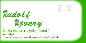 rudolf ujvary business card